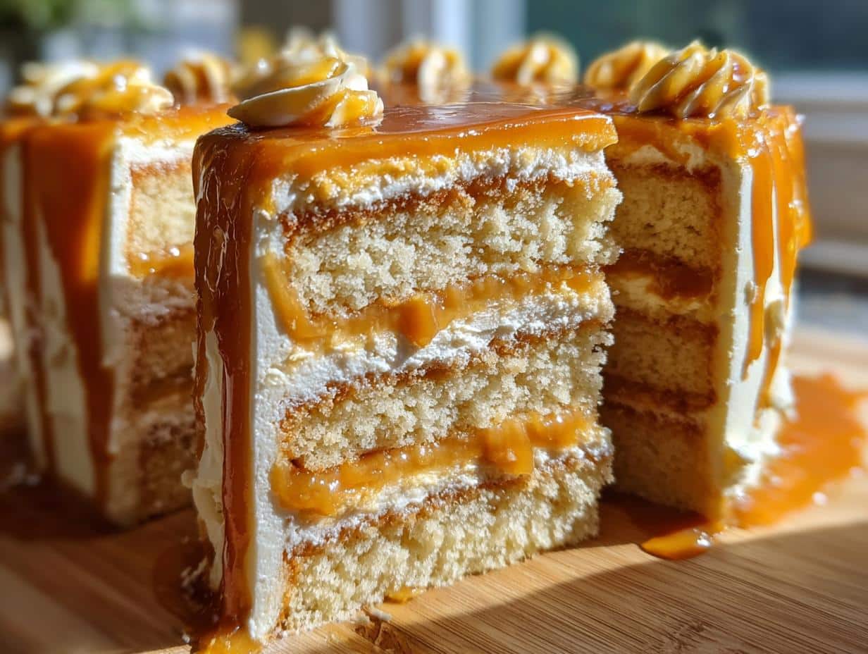 caramel cloud cake - detail 2