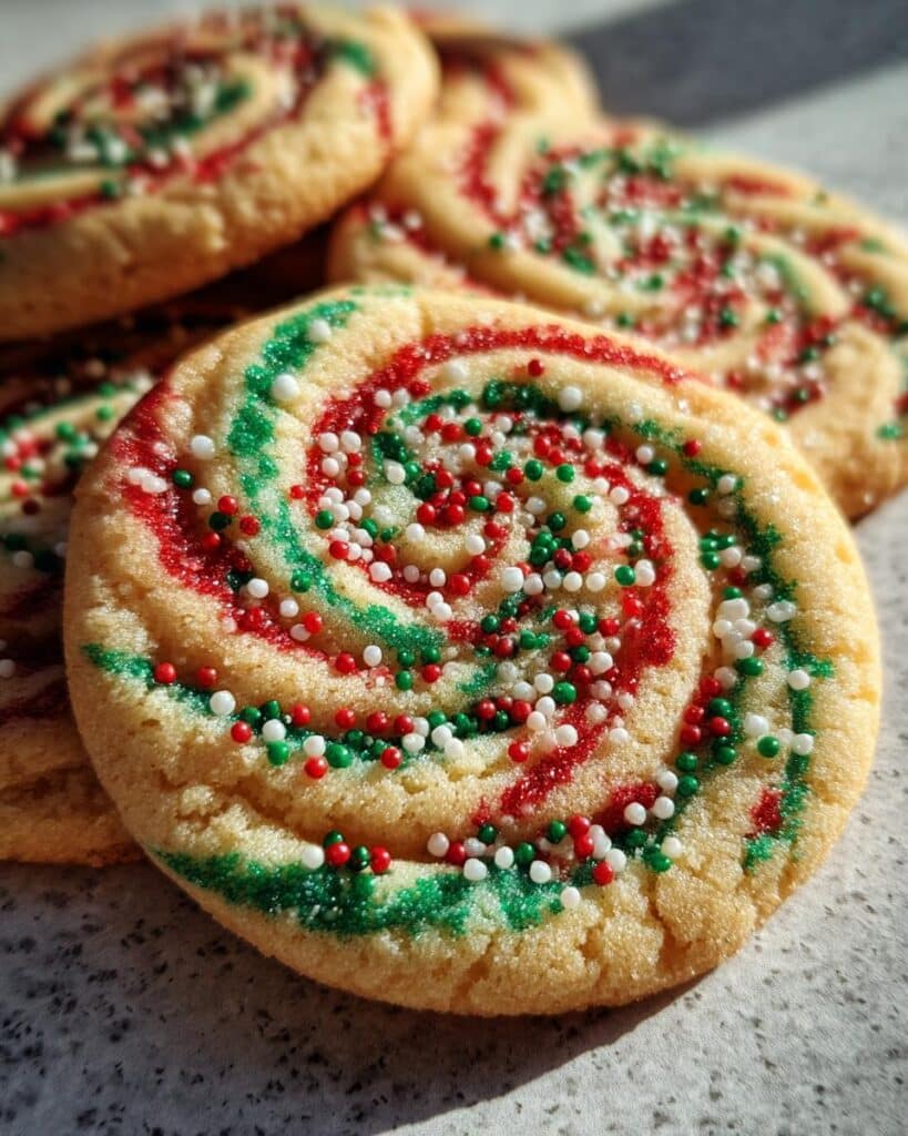 christmas swirl butter cookies