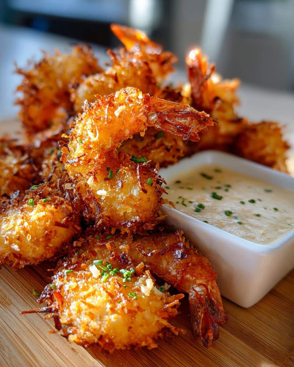 coconut shrimp with sweet chili mayo - detail 1