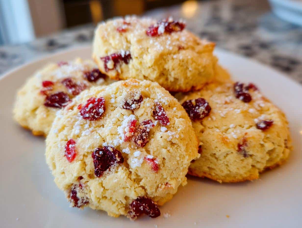 cranberry orange shortbread cookies - detail 1