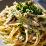 creamy garlic parmesan chicken spaghetti