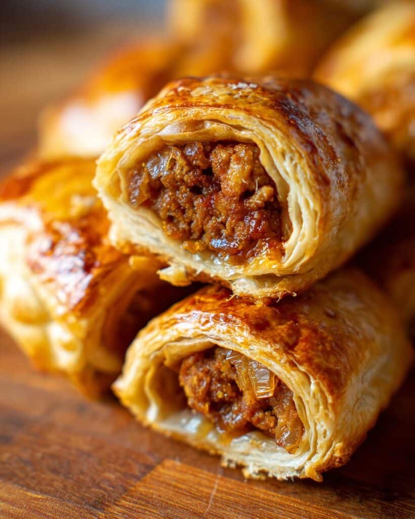 french onion sausage rolls