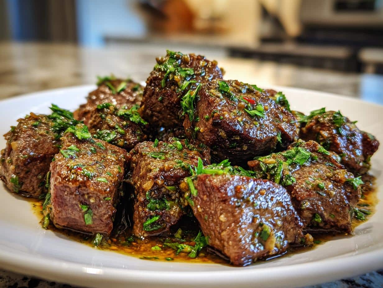 garlic butter beef bites - detail 1