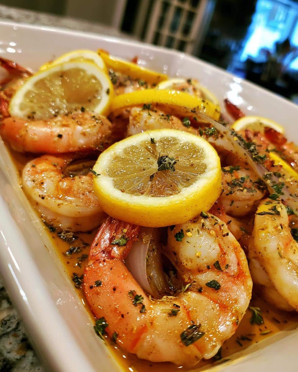 old bay steamed shrimp - detail 1