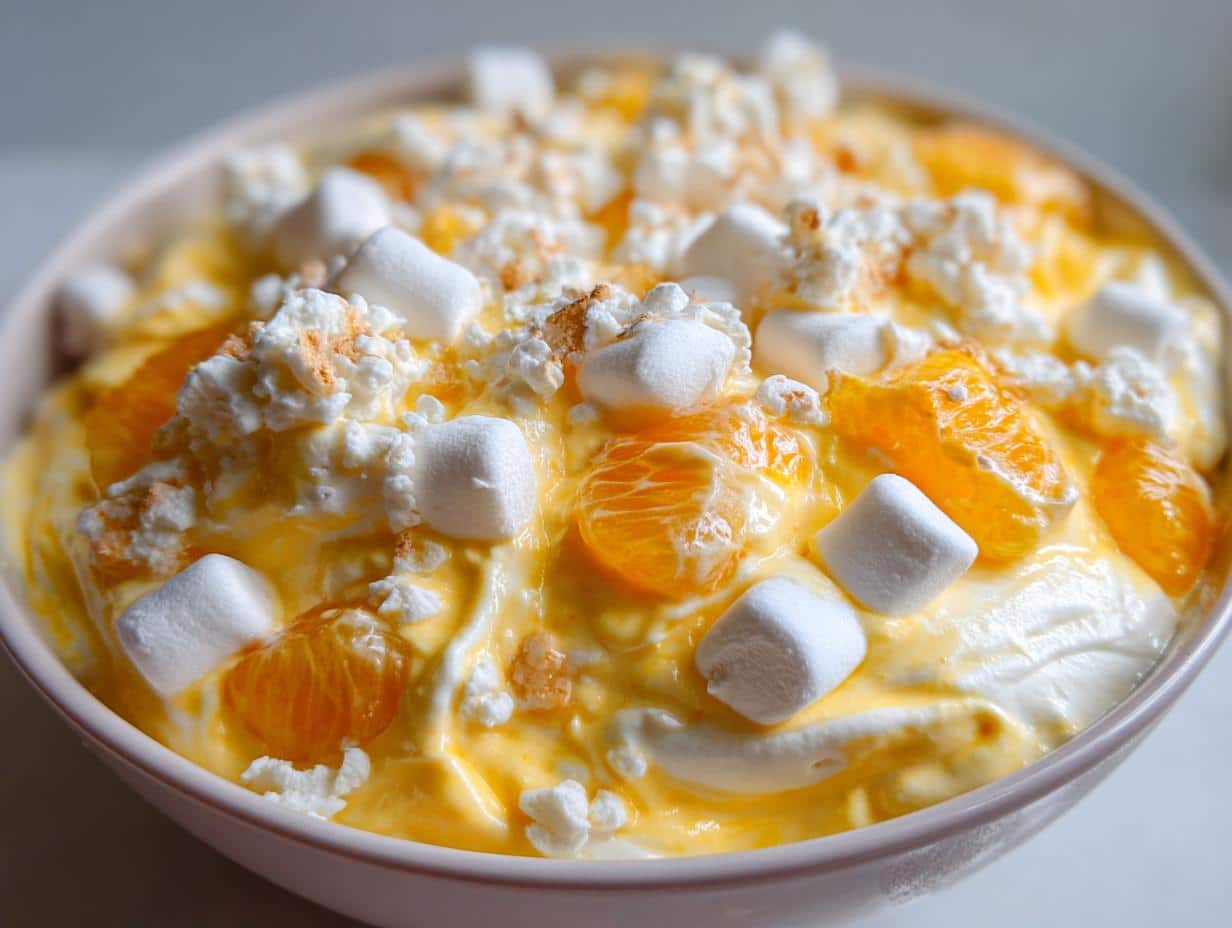 orange creamsicle fluff with cottage cheese - detail 1
