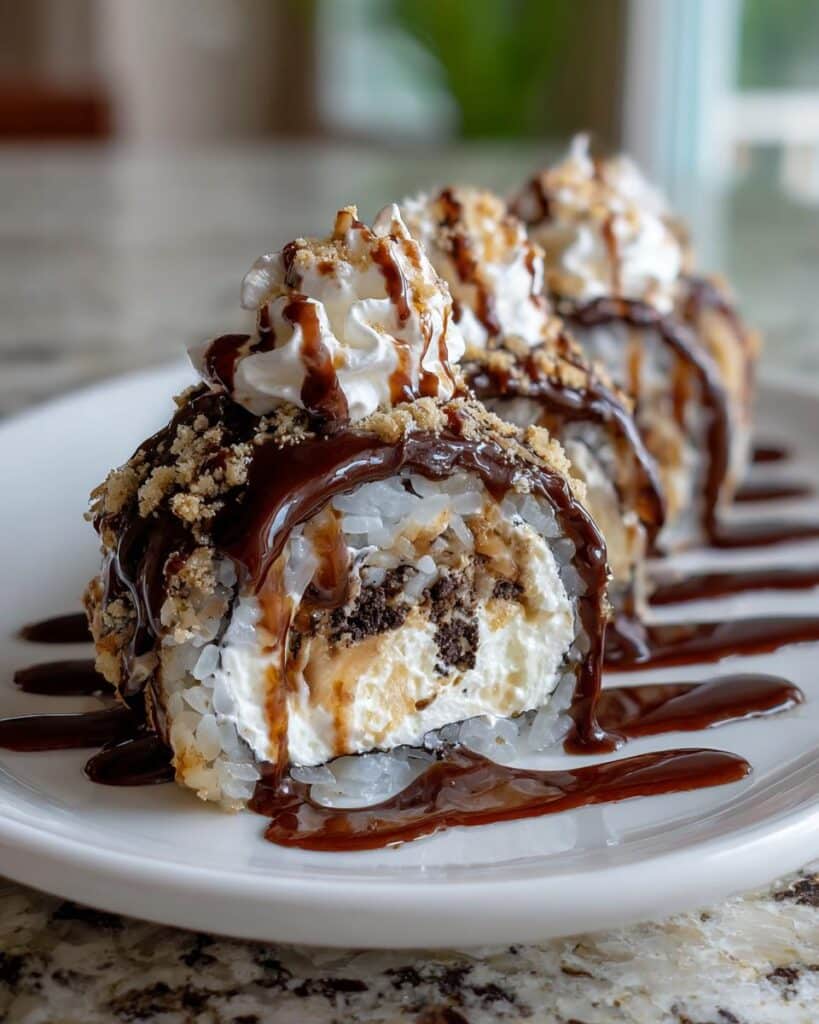 oreo cream cheese cheesecake sushi roll