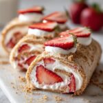 strawberry shortcake cheesecake rolls