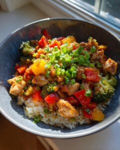 sweet spicy chicken bowl