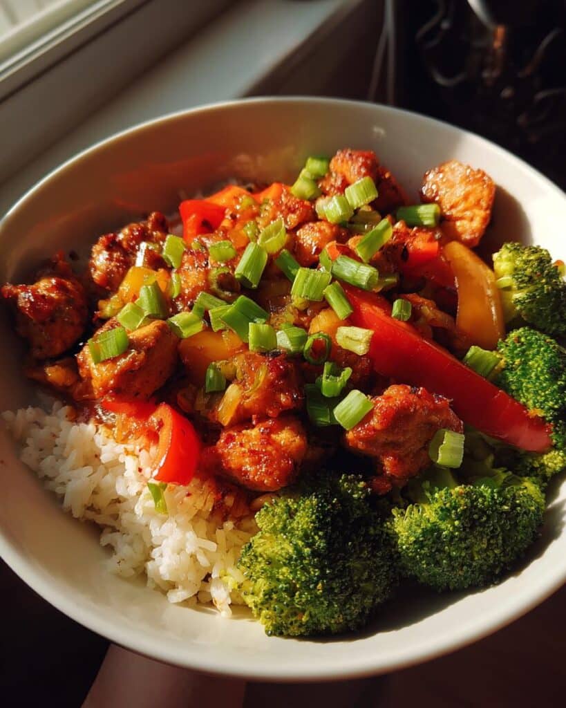 sweet spicy chicken bowl