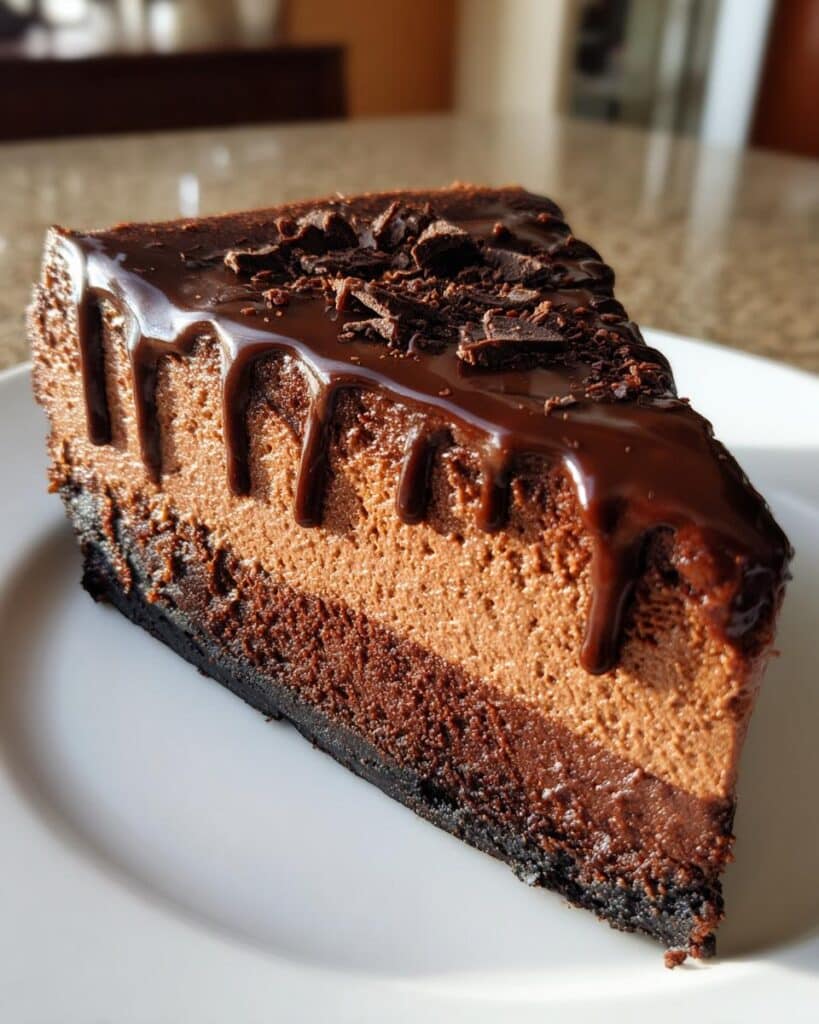 triple chocolate fudge cheesecake