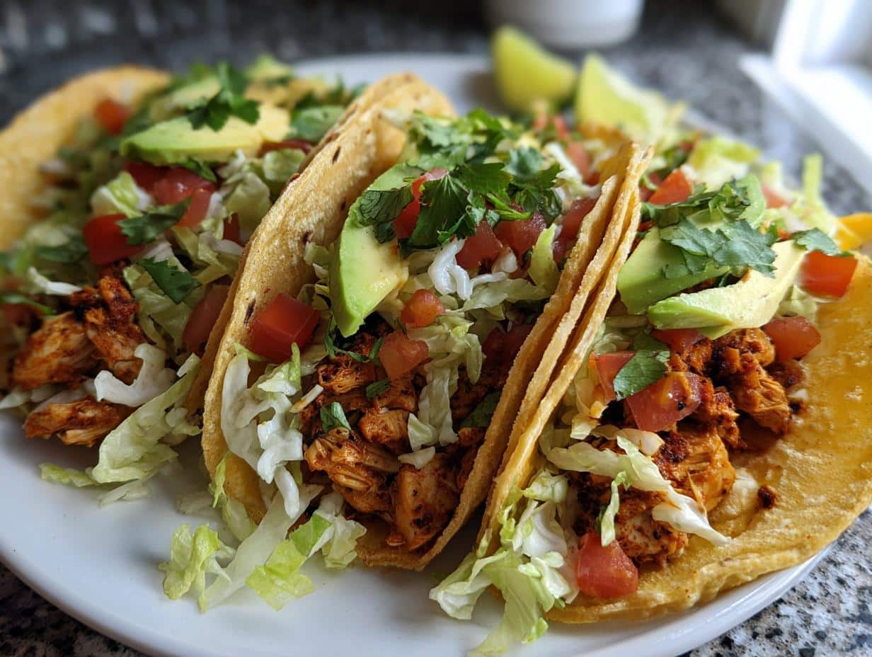 zesty lime chicken tacos - detail 1