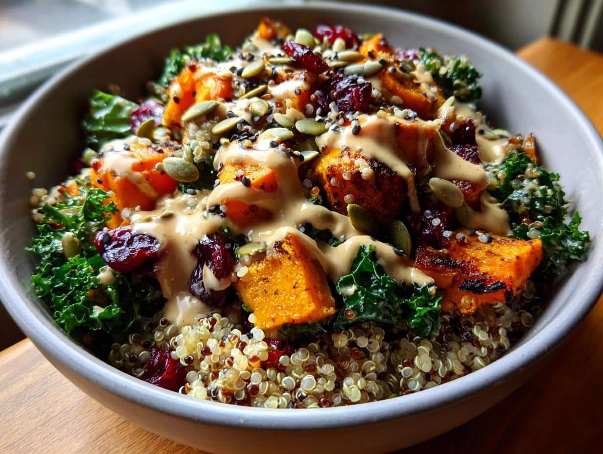 Autumn Glow Quinoa Bowls with Maple Tahini Dressing - detail 1