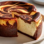 Burnt Basque Cheesecake with Biscoff Swirl