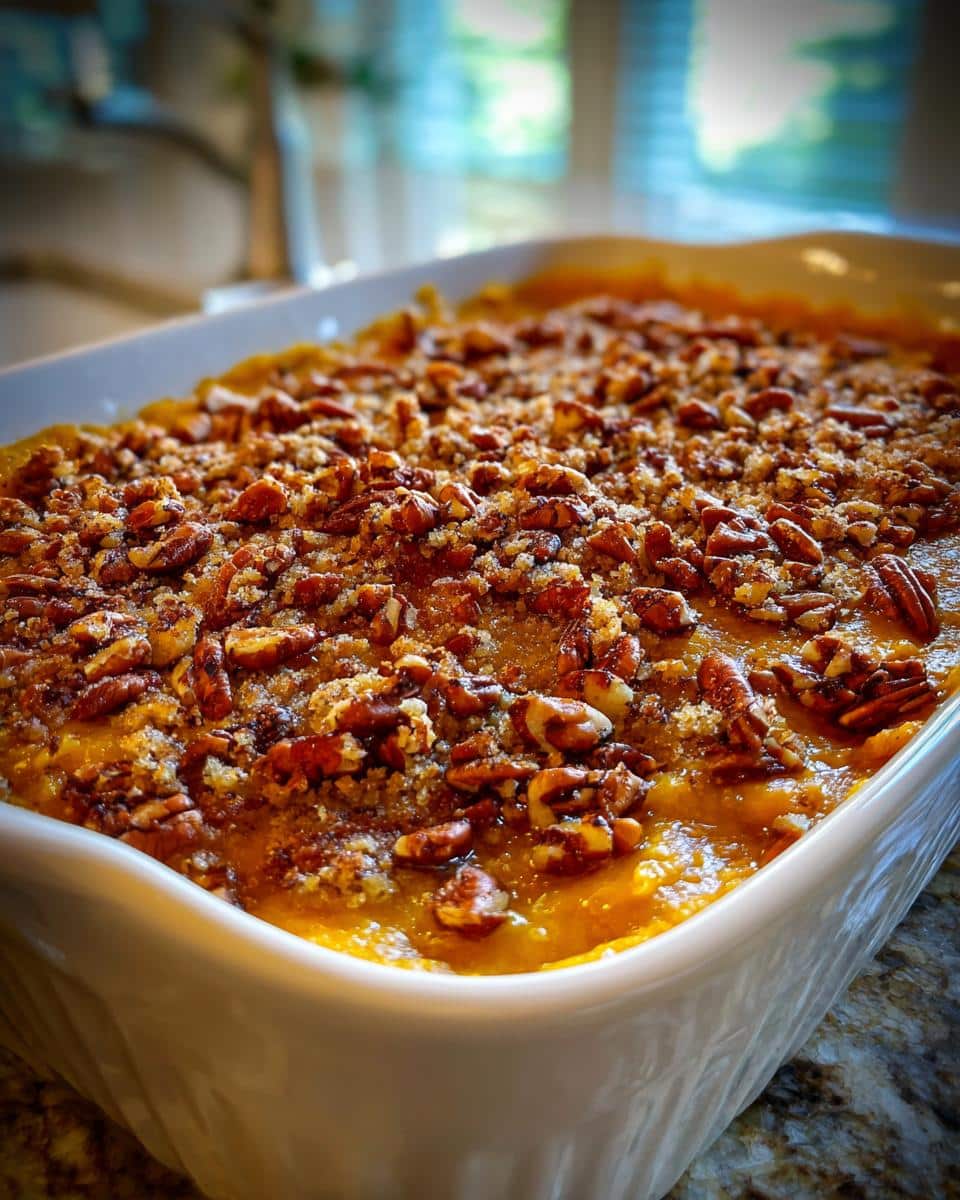 Butternut Squash Casserole with Crunchy Pecan Topping - detail 1