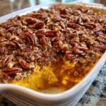 Butternut Squash Casserole with Crunchy Pecan Topping