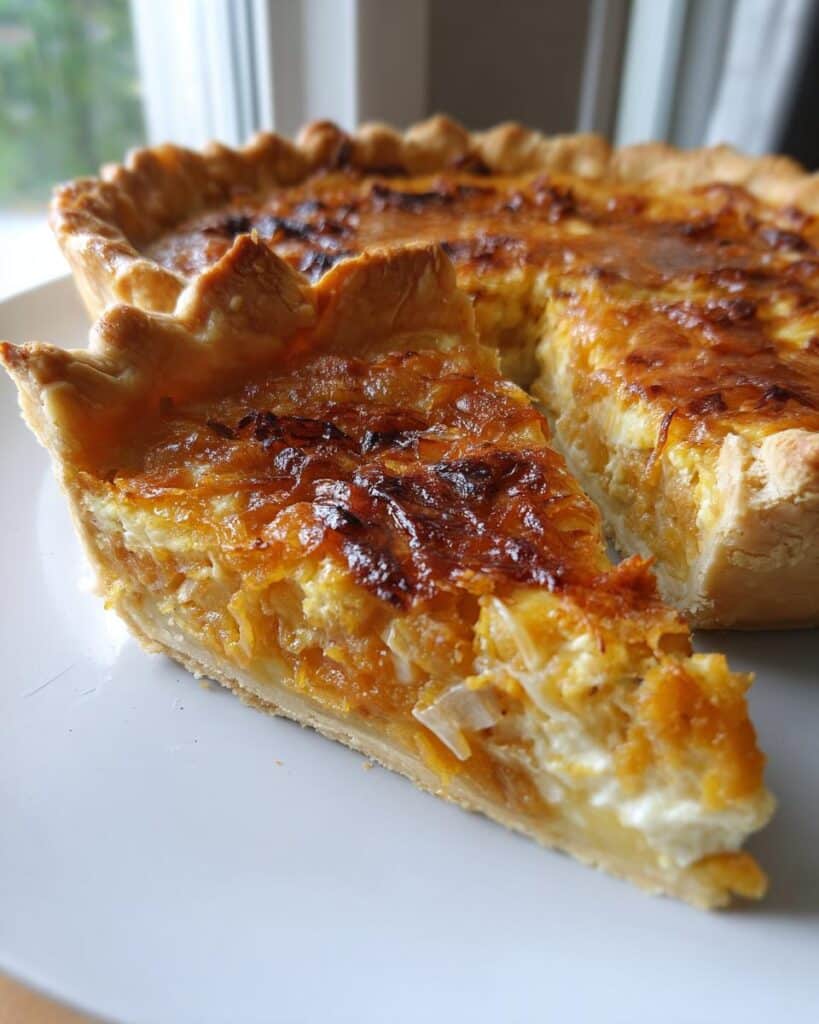Butternut Squash Pie with Caramelized Onions
