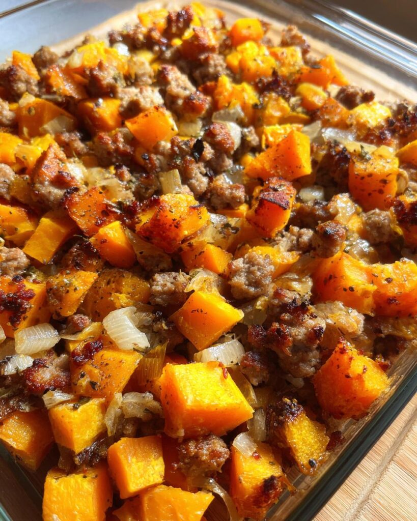 Butternut Squash Sausage Casserole