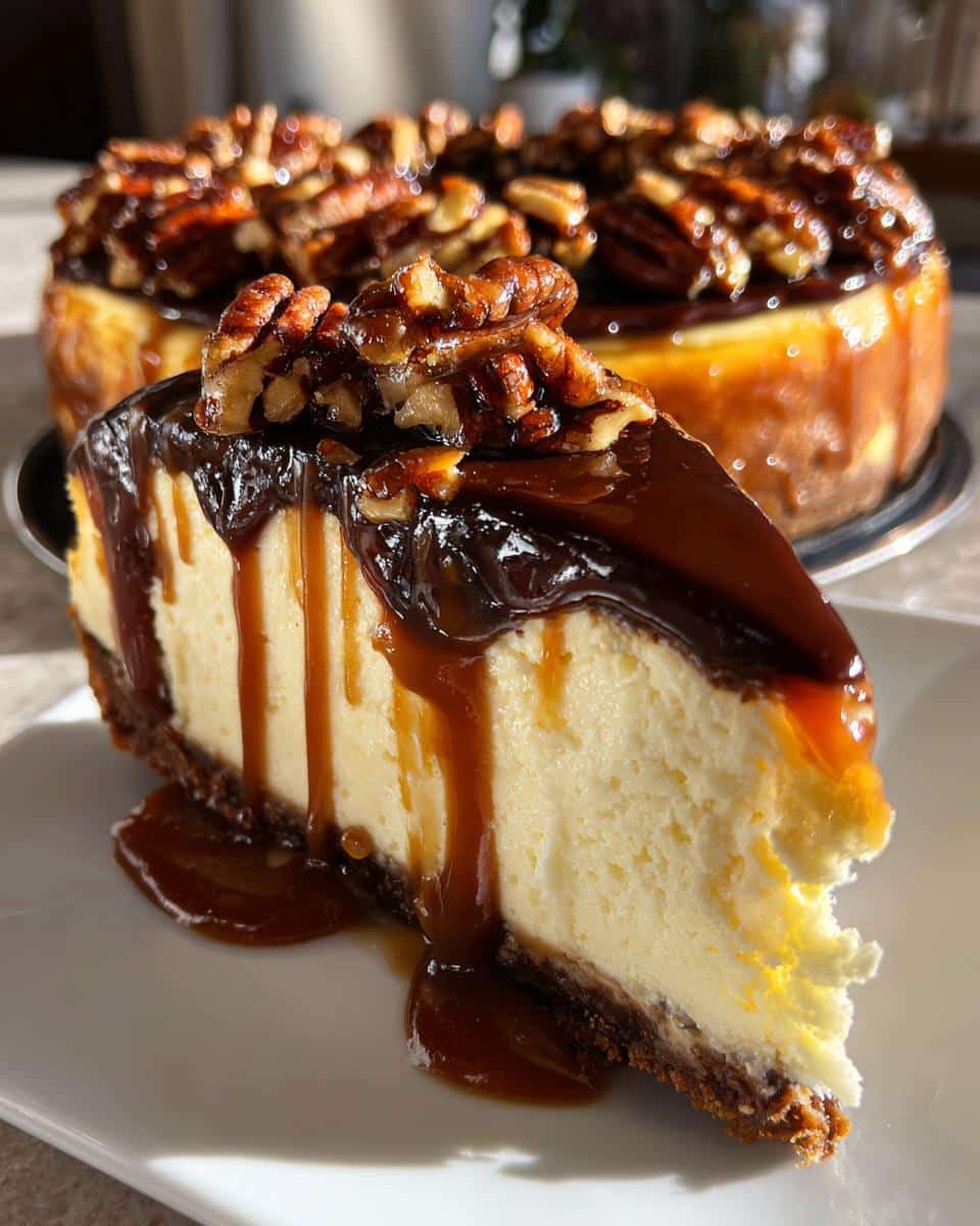 Caramel Turtle Cheesecake - detail 1
