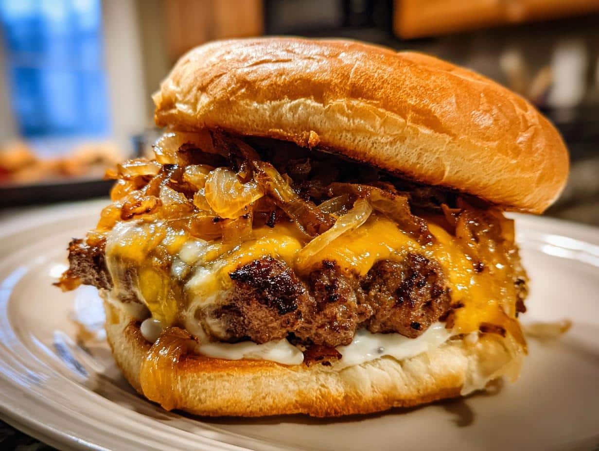 Caramelized Onion Burgers Deluxe - detail 1