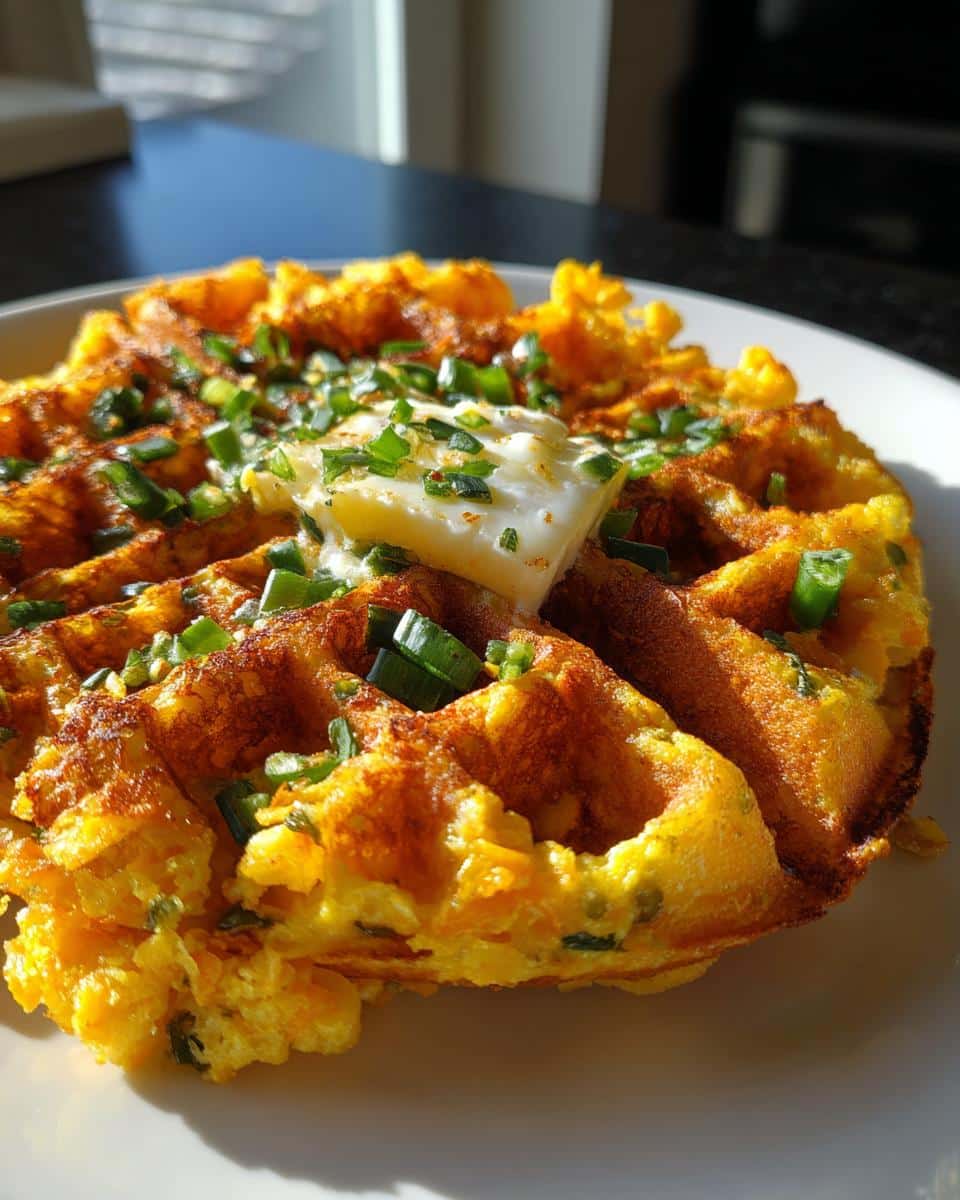 Cheddar Jalapeno Cornbread Waffles - detail 1