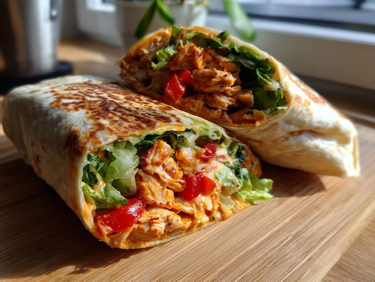 Cheesy Garlic Chicken Wraps - detail 1