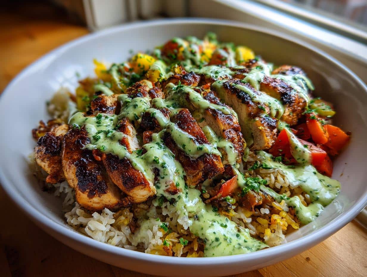 Chimichurri Grilled Chicken Bowl with Garlic Sauce - detail 1