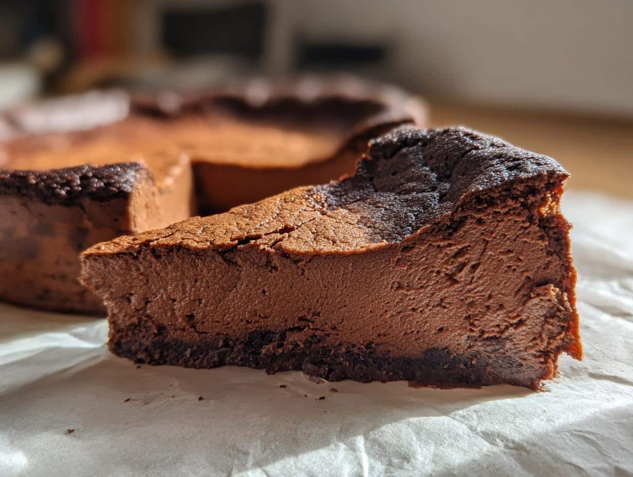 Chocolate Basque Cheesecake - detail 1