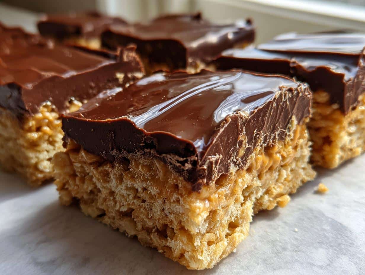 Chocolate Peanut Butter Rice Krispie Bars - detail 1