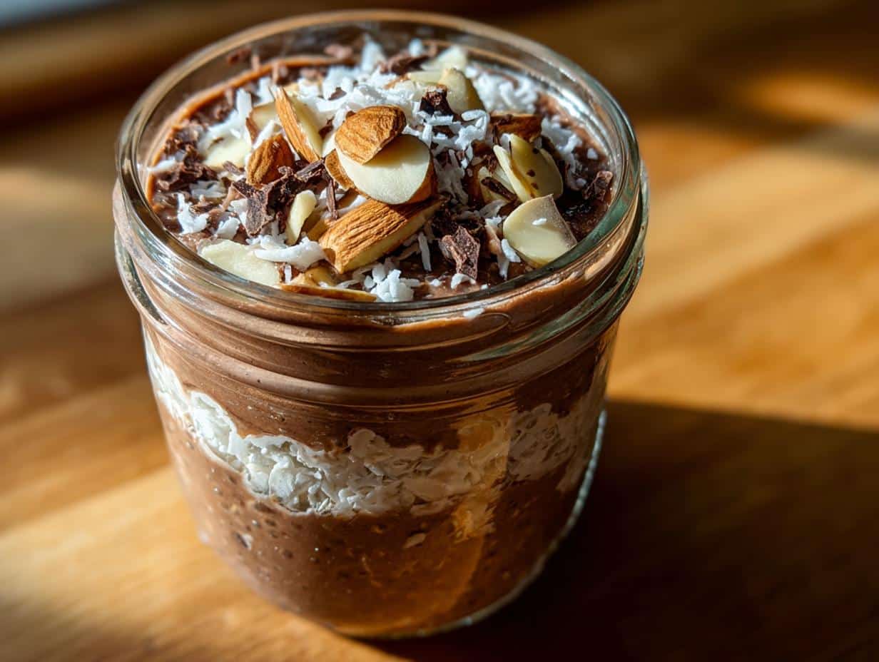 Coconut Almond Chocolate Overnight Oats - detail 1