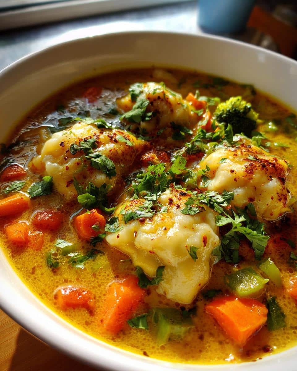 Coconut Curry Soup With Dumplings - detail 1