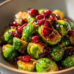 Cranberry Orange Glazed Brussels Sprouts