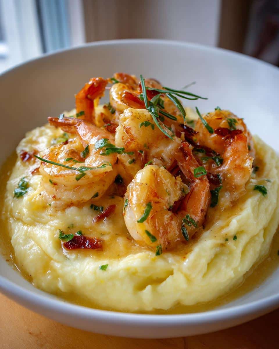 Creamy Garlic Shrimp Over Mashed Potatoes - detail 1