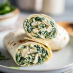 Creamy Spinach & Garlic Chicken Wraps