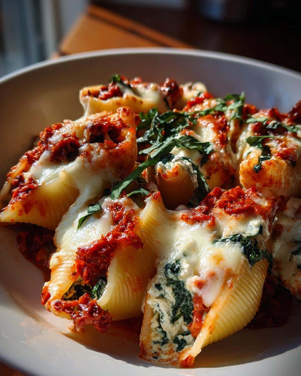 Creamy Sun-Dried Tomato and Ricotta Stuffed Shells - detail 1