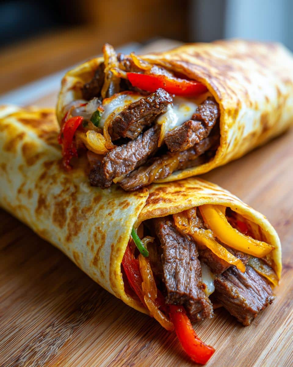 Crispy Philly Cheesesteak Grilled Wraps - detail 1