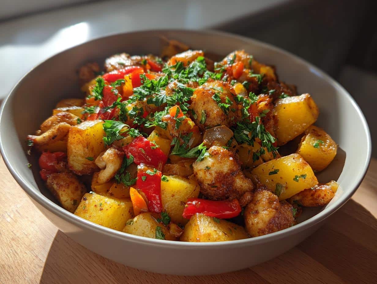 Crispy Potato and Chicken Bowl - detail 1