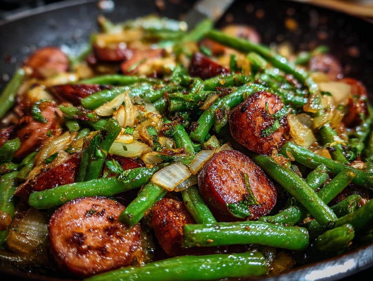 Crockpot Kielbasa and Green Beans - detail 1