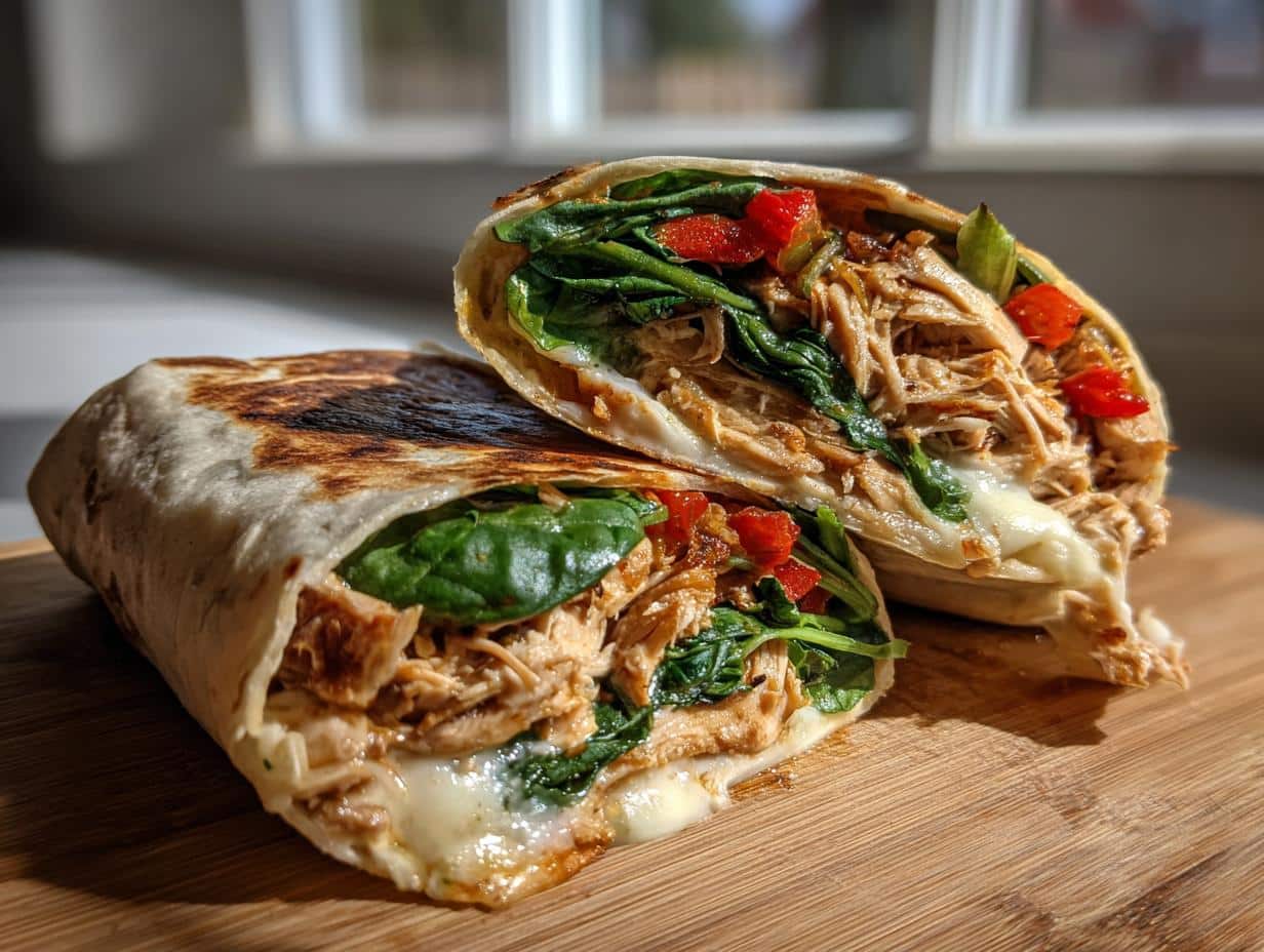 Garlic Alfredo Chicken Wraps - detail 1