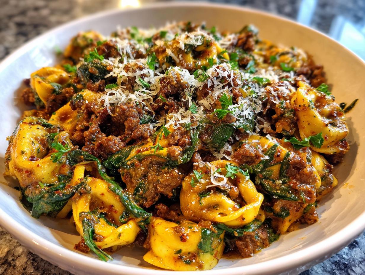 Garlic Butter Beef and Spinach Tortellini - detail 1