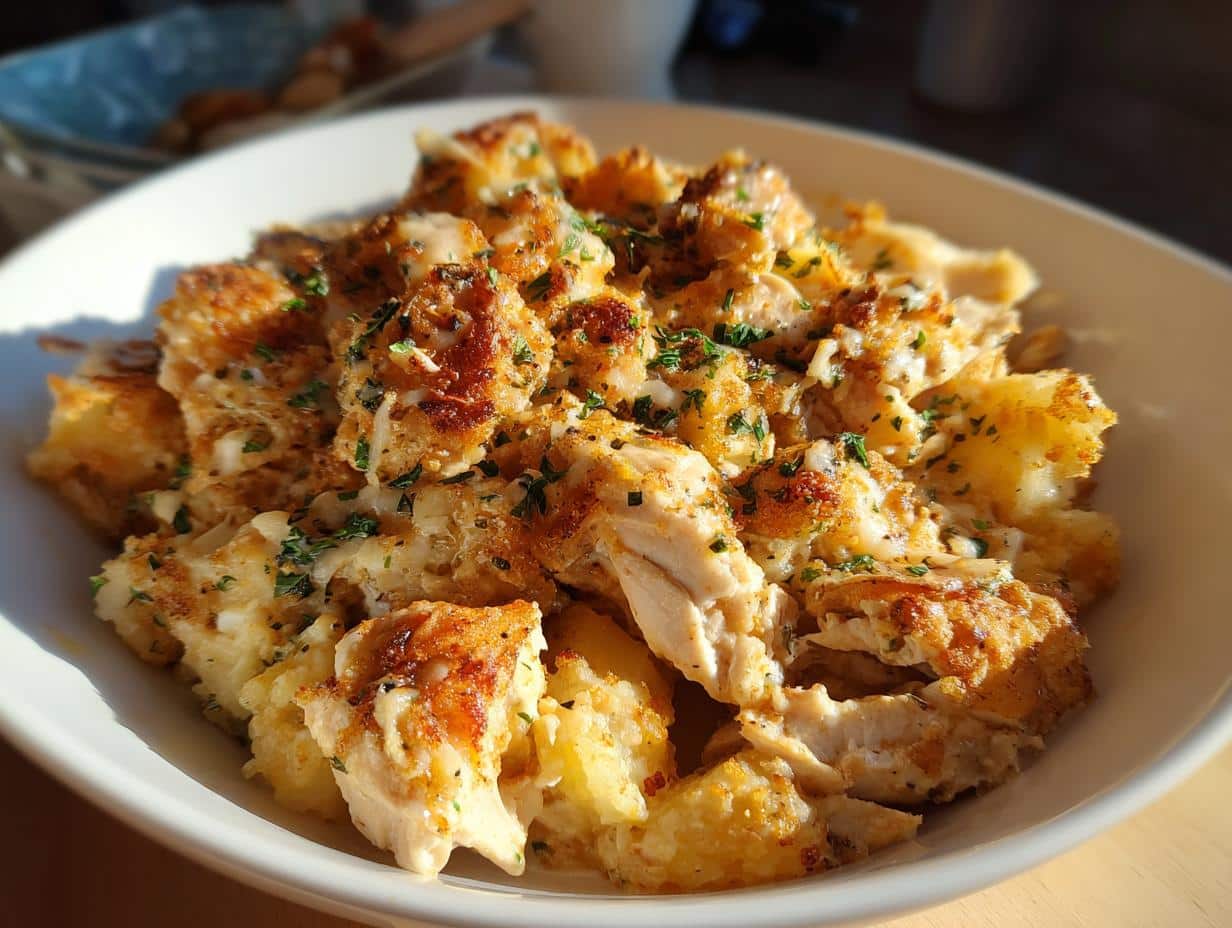 Garlic Parmesan Crockpot Chicken and Potatoes - detail 1