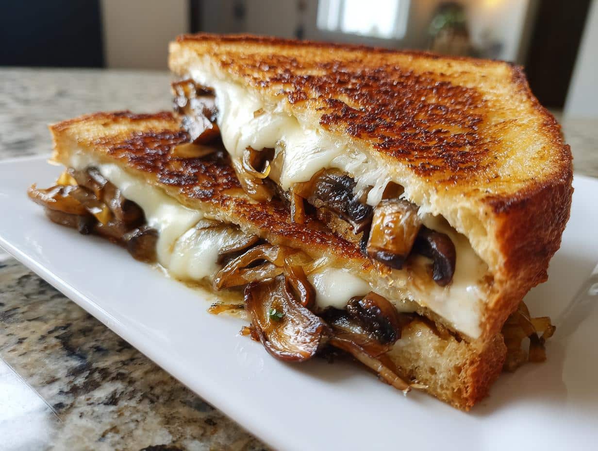 Gouda Grilled Cheese with Roasted Mushrooms & Onions - detail 1