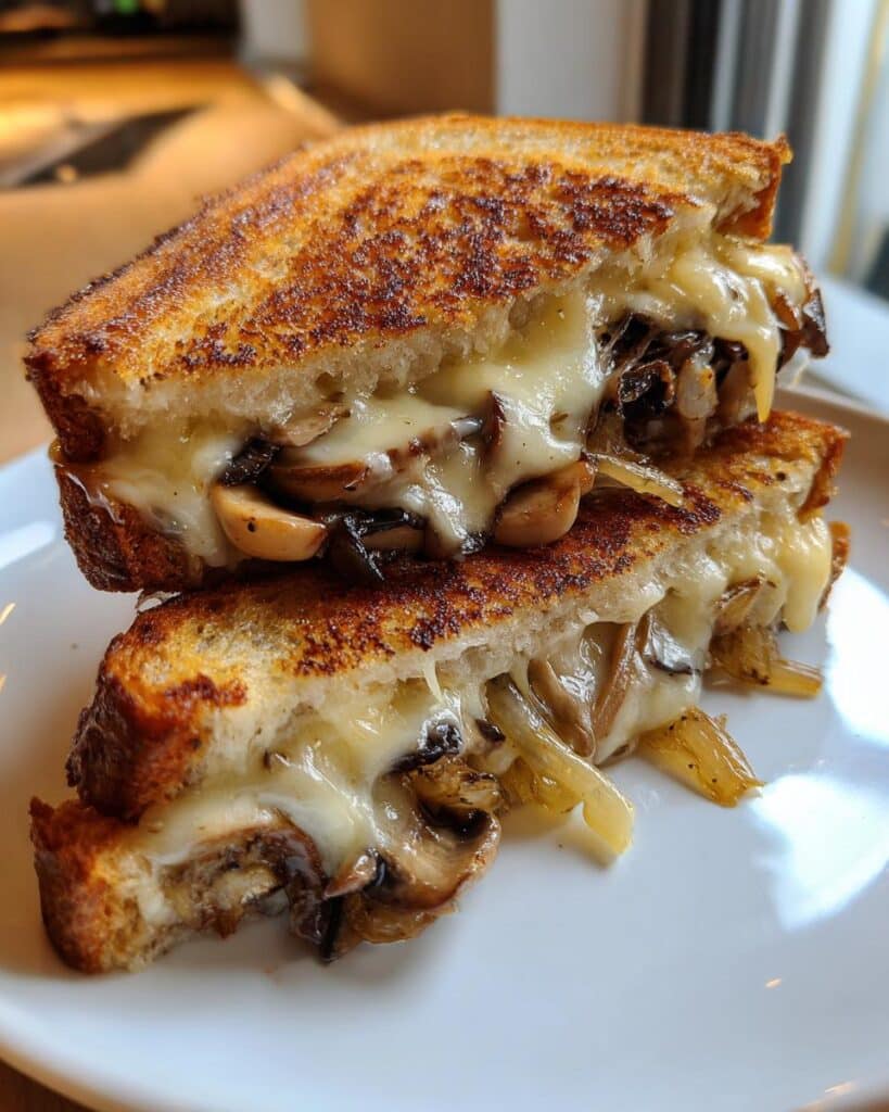 Gouda Grilled Cheese with Roasted Mushrooms & Onions