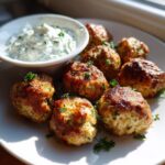 Greek Chicken Meatballs with Tzatziki Sauce