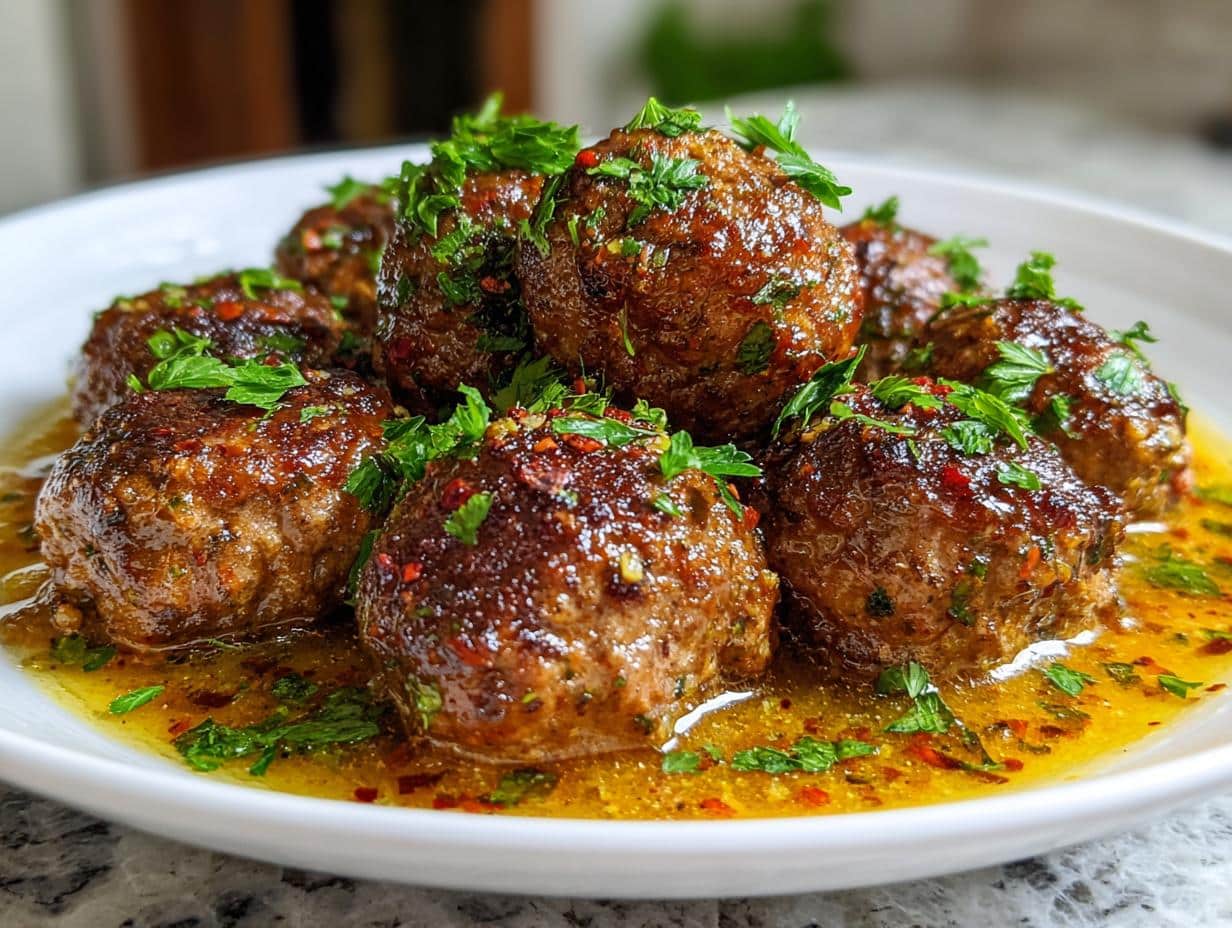 Greek Meatballs in Lemon Sauce - detail 1