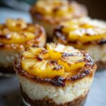 Grilled Pineapple Mini Cheesecakes
