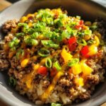 Ground Beef Hot Honey Bowl