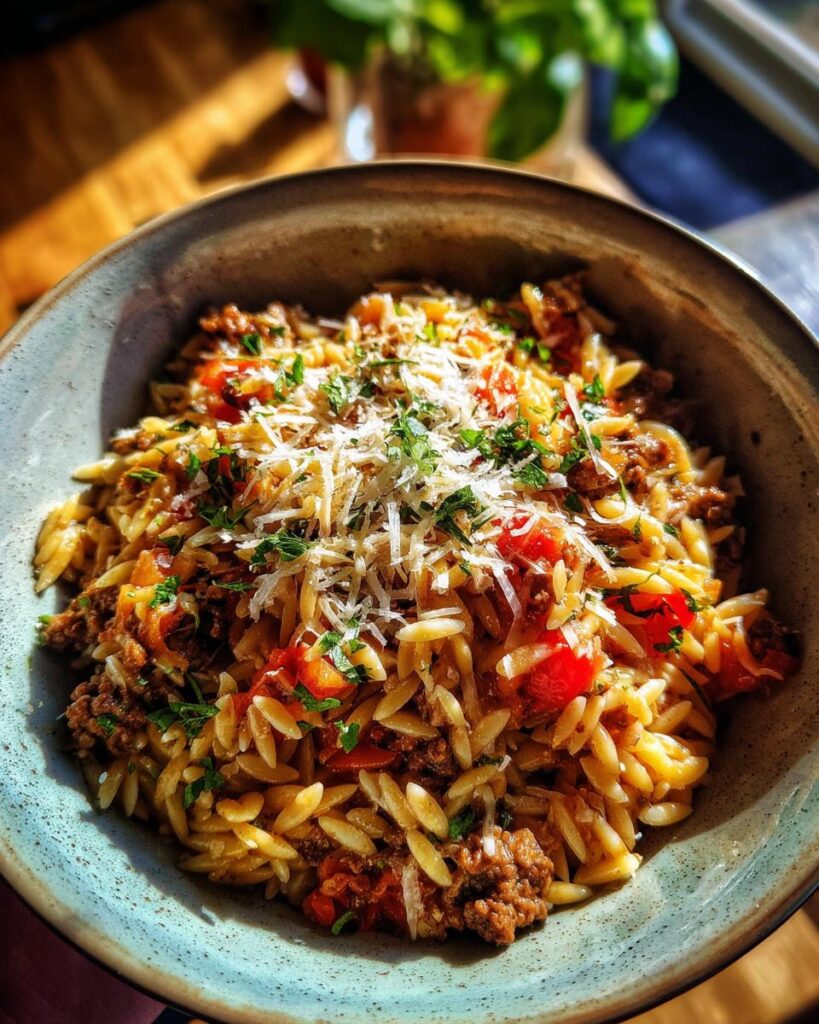 Ground Beef Orzo for Effortless