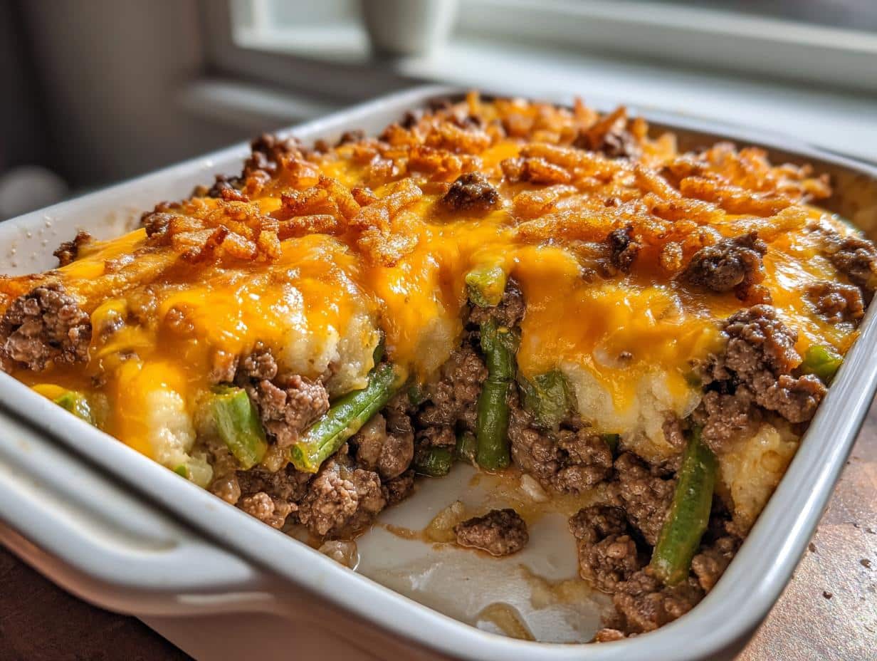 Hamburger Green Bean Casserole Recipe - detail 1