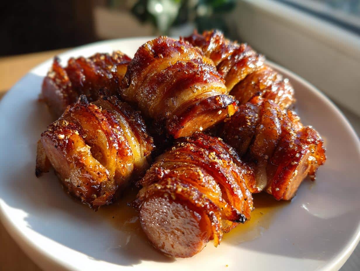 Hasselback Kielbasa Bites - detail 1