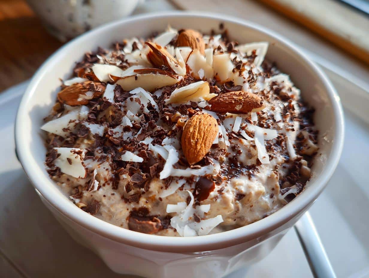 High‑Protein Coconut Almond Chocolate Overnight Oats - detail 1